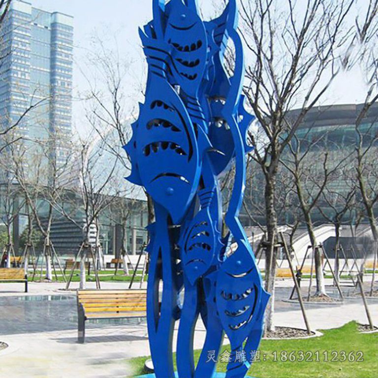 不锈钢彩色剪纸 公园景观雕塑