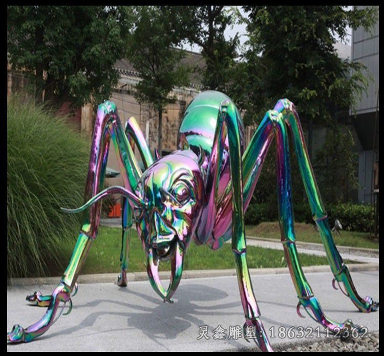 不锈钢彩色蚂蚁 公园动物雕塑