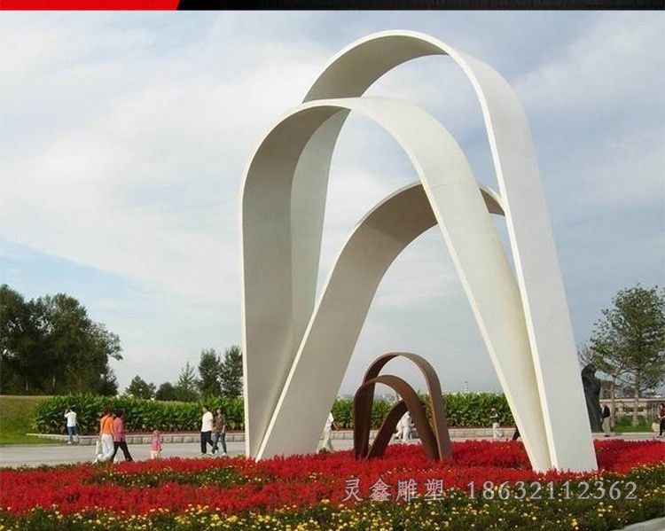 不锈钢n字母 公园景观雕塑