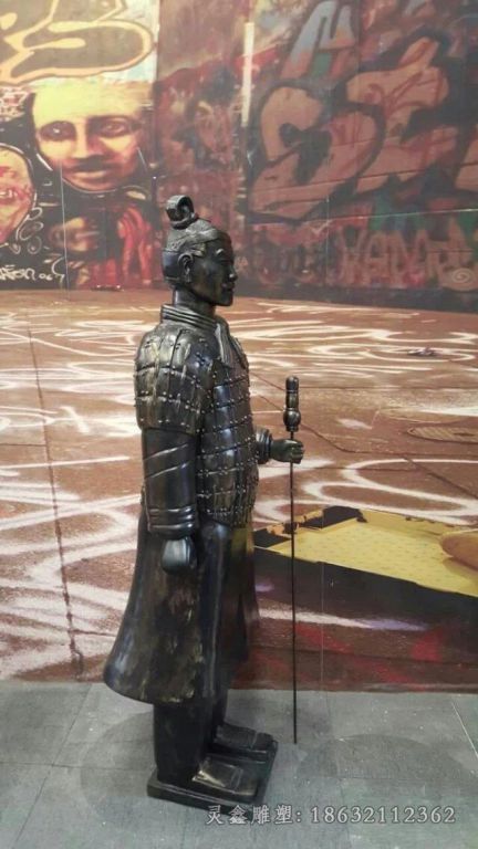 玻璃钢兵马俑雕塑，玻璃钢仿铜人物雕塑 (12)