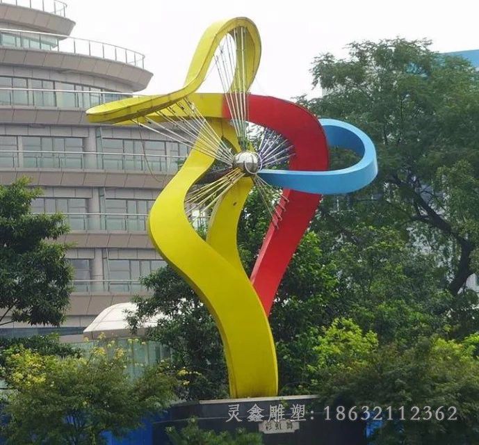 不锈钢彩虹舞雕塑，广场不锈钢雕塑