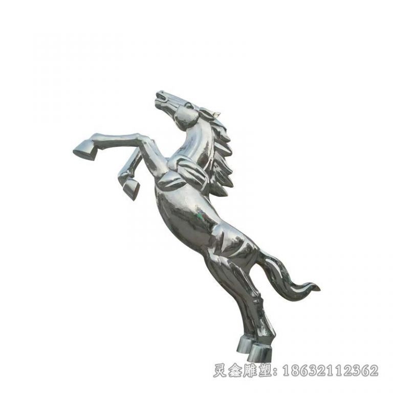 不锈钢抽象奔腾马雕塑