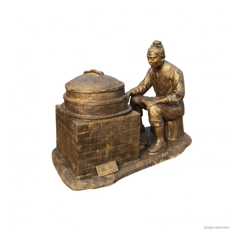 茶文化铜雕 (1)