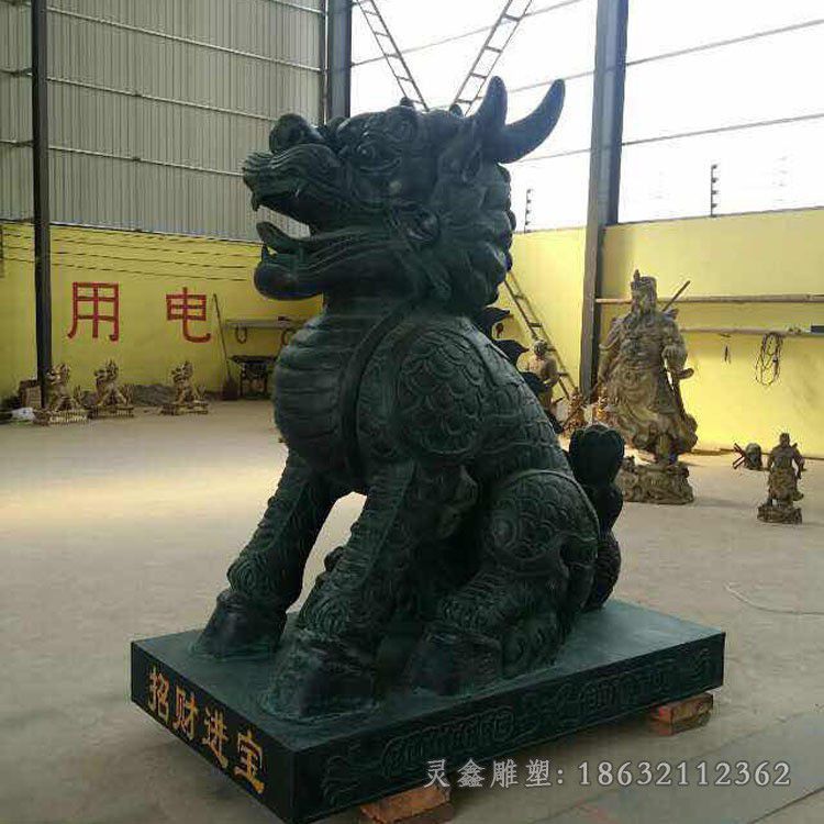 厂家批发铜器纯铜八卦麒麟直销八卦财福麒麟摆件定制八卦财富麒麟78934