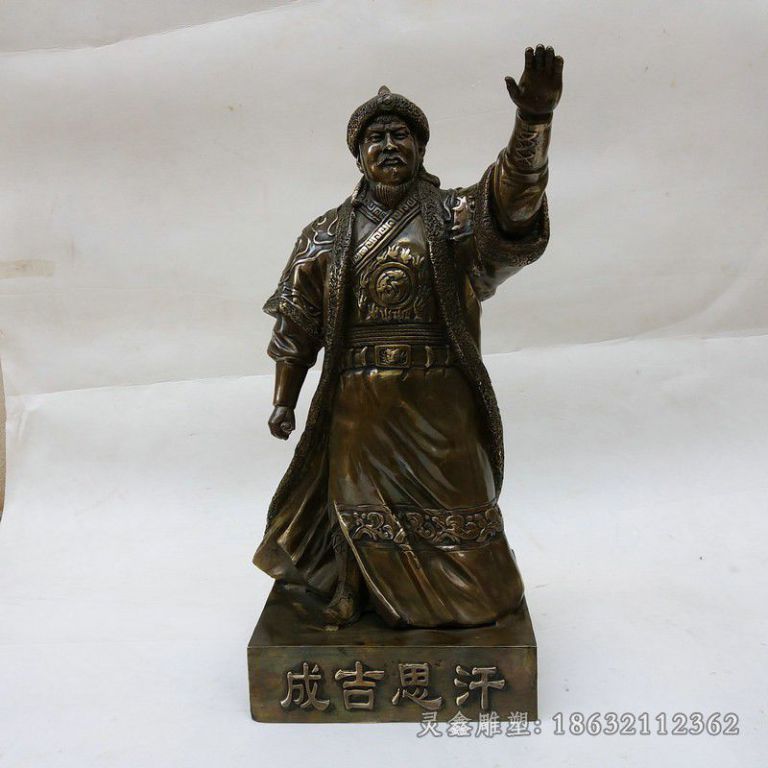 成吉思汗政治家铜雕 (1)