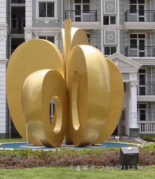 不锈钢抽象雕塑，广场景观摆件