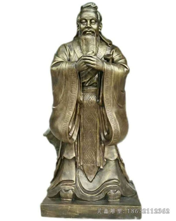 校园铸铜孔子雕塑