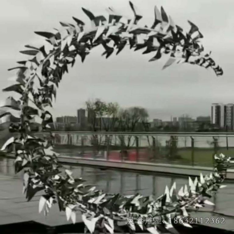 不锈钢抽象雕塑定制大型户外广场园林景观雕塑摆件不锈钢鸽子雕塑65419