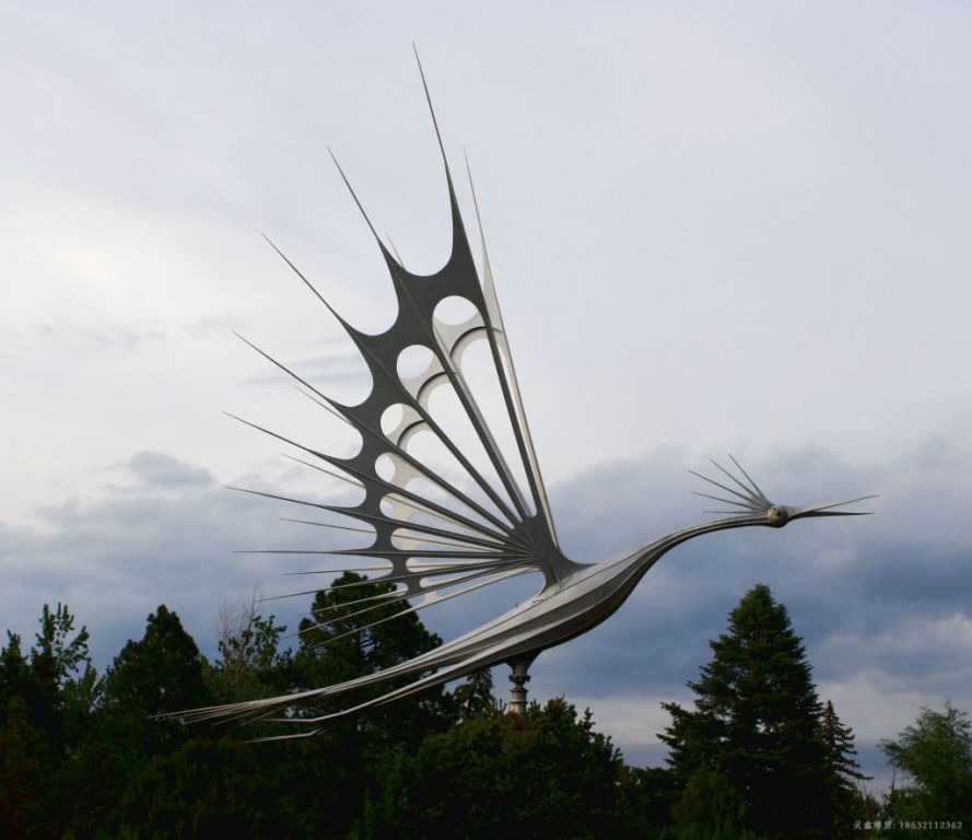 不锈钢抽象雕塑鸟雕塑