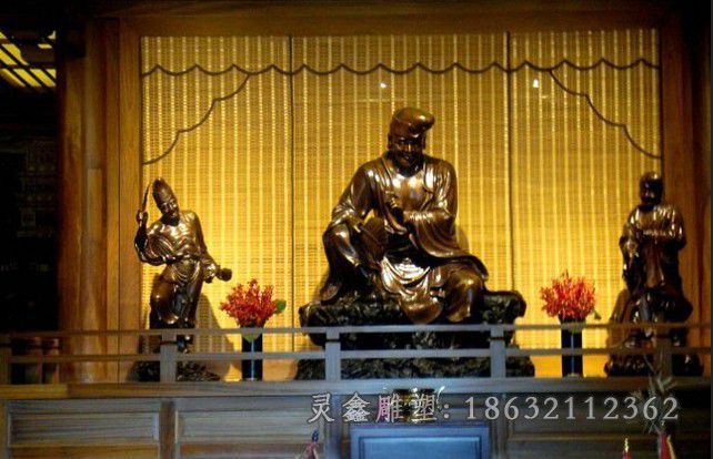 道济和尚公园景观铜雕 (3)