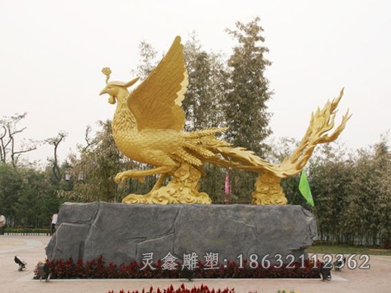 凤凰园林景观铜雕 (4)