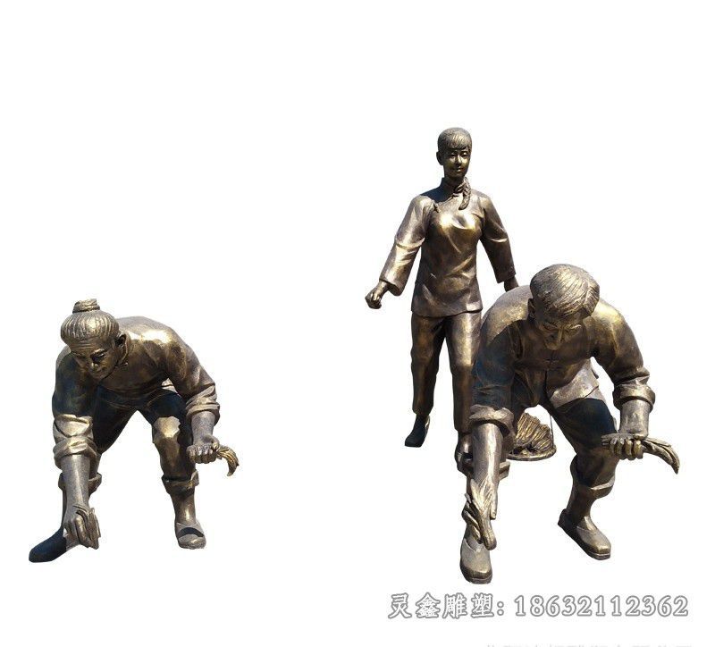 干农活人物铜雕 (4)