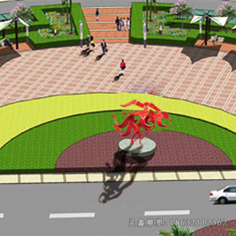 不锈钢抽象人物雕塑，公园不锈钢运动雕塑