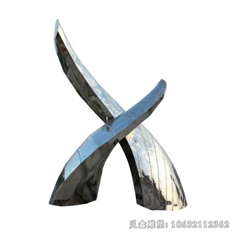 不锈钢抽象莴笋雕塑，公园景观不锈钢雕塑