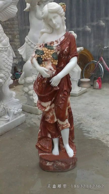 玻璃钢女人雕塑，公园人物雕塑