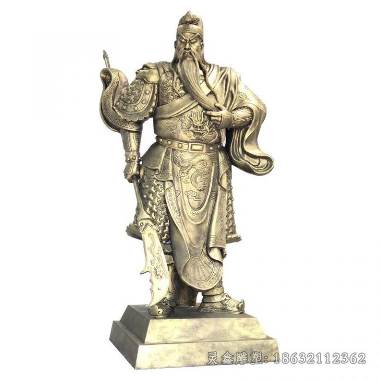 玻璃钢树脂雕塑定制仿铜人物大型铸铜景观小品雕塑摆件关羽雕像71251
