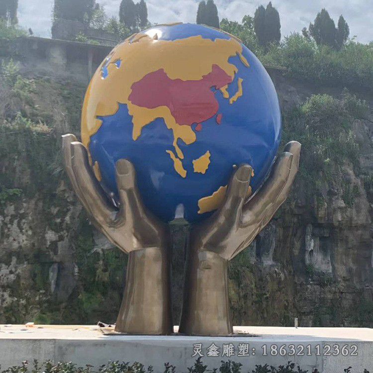 不锈钢地球仪雕塑 (22)