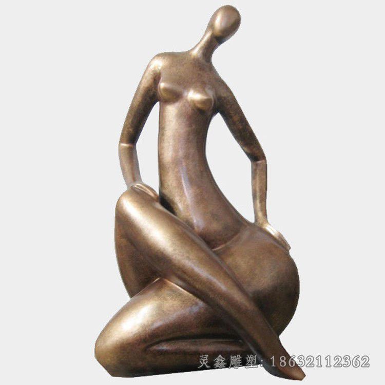 供应曲阳盛业石雕抽象人物大理石抽象石雕抽象摆件工艺品10368