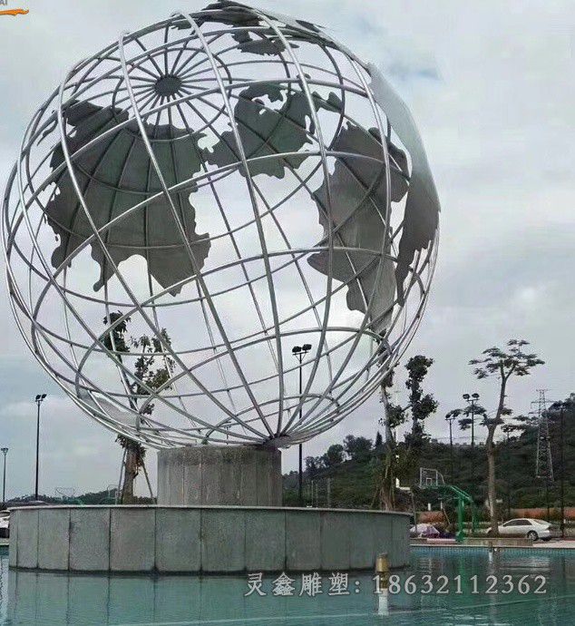 不锈钢地球仪雕塑 (23)