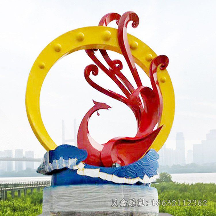 不锈钢凤凰雕塑 (47)