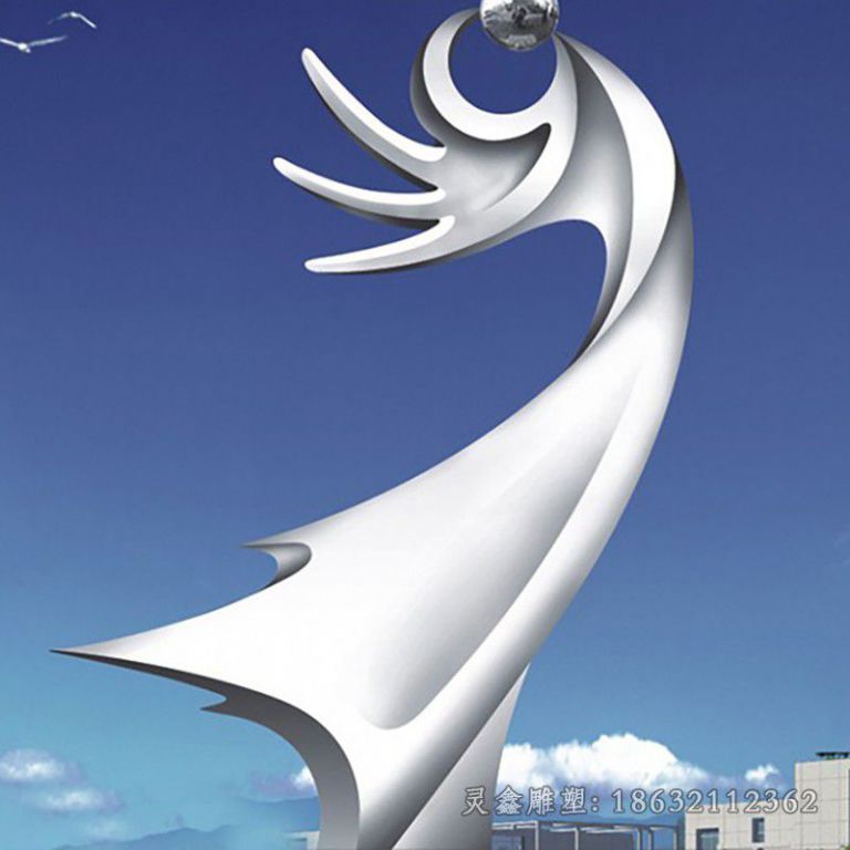 不锈钢海浪抽象雕塑 广场景观雕塑 (1)