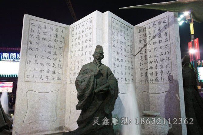 古代书法家铜雕，古代人物铜雕_看图王