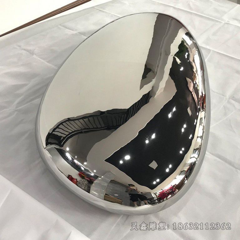 不锈钢镜面鹅卵石户外水景雕塑摆件地产装饰公园草坪座椅厂家直销60509