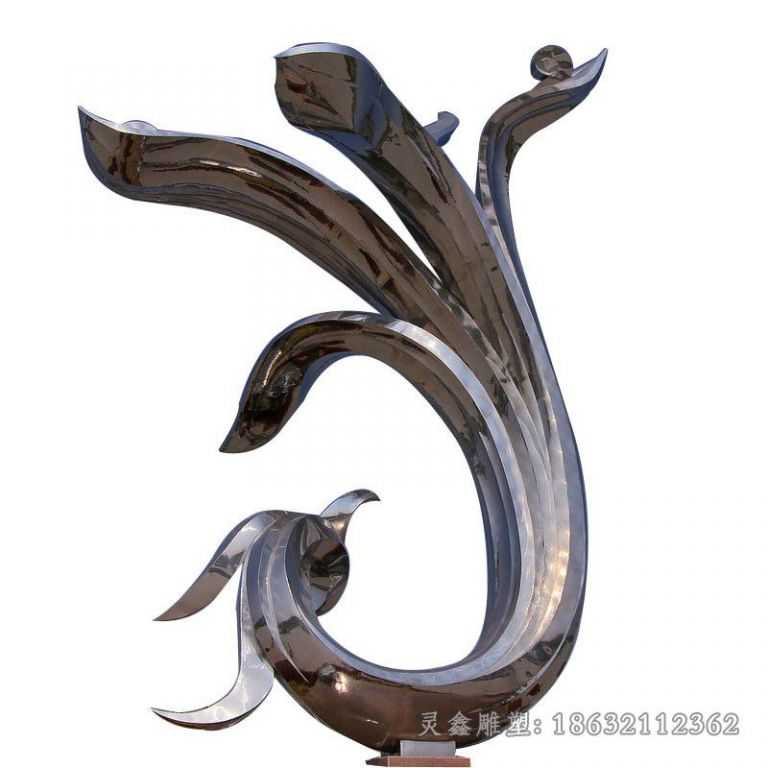 不锈钢凤雕塑定制厂家户外园林景观公园镜面凤凰美陈装饰摆件70831