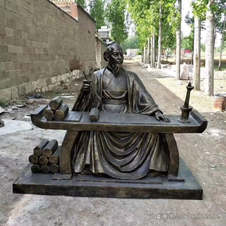 古代张仲景铜雕