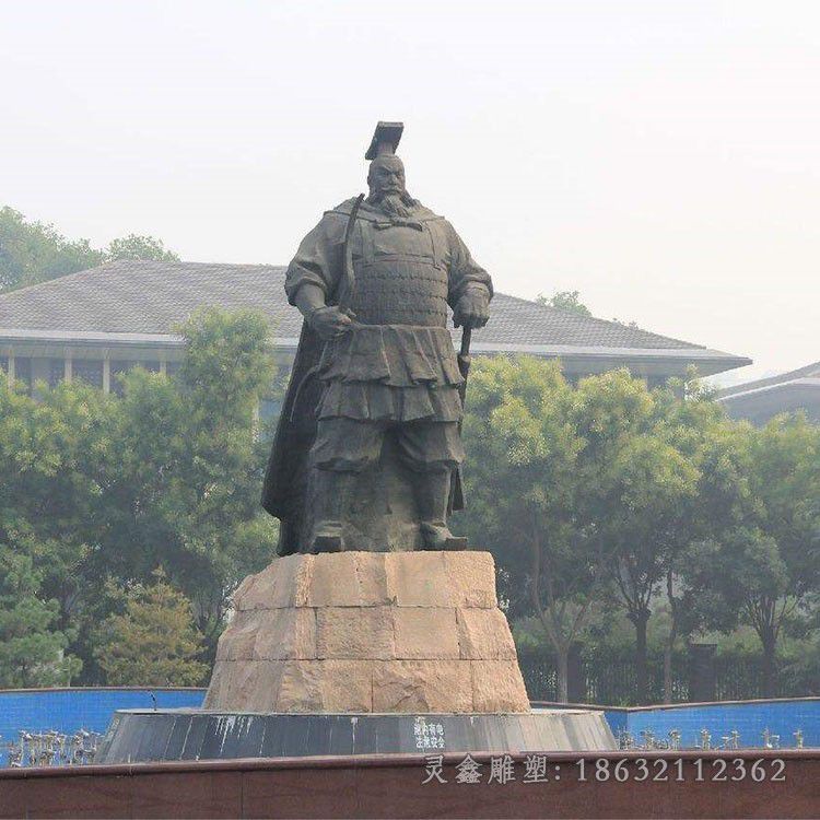 古代战略家秦始皇铜雕