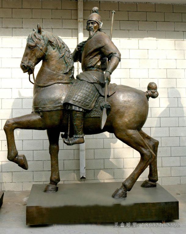 古罗马战士铜雕，公园景观雕塑