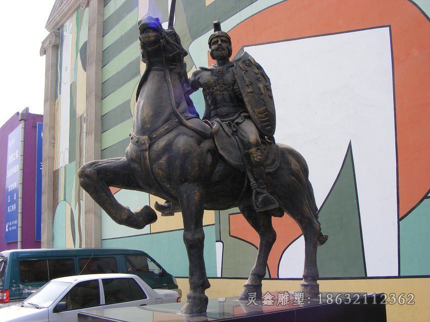 古罗马战士铜雕，广场人物铜雕 (2)