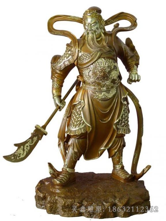 关帝铜雕，关公铜雕