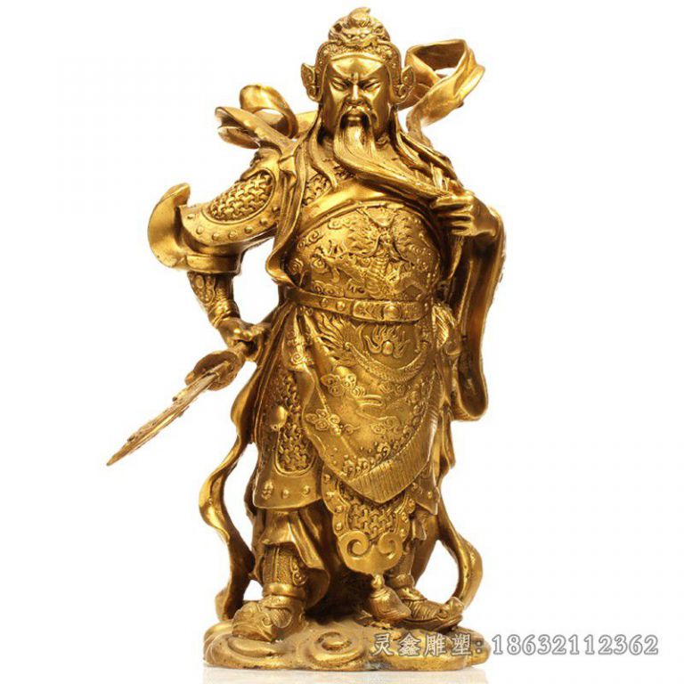 关二爷铜雕，威武关公雕塑