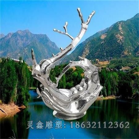 不锈钢海浪雕塑 (12)_看图王