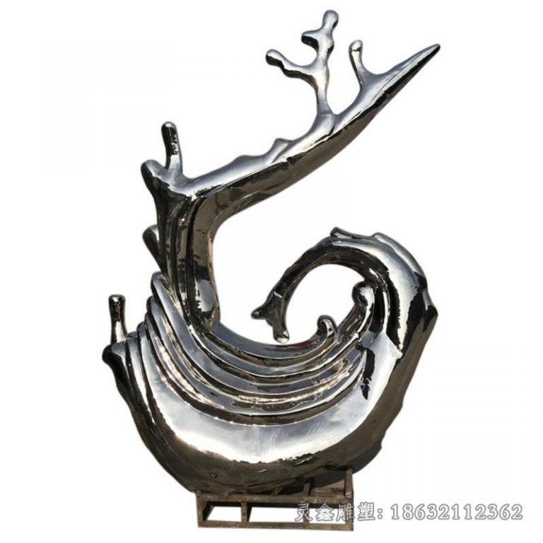 不锈钢海浪雕塑 (19)