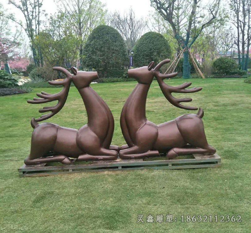 恒大地产玻璃钢兔子雕塑生态园碧桂园售楼处园林景观动物摆件定制34126_看图王