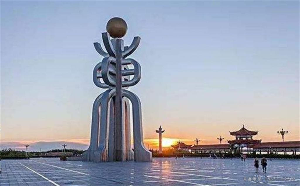 不锈钢广场雕塑 (49)