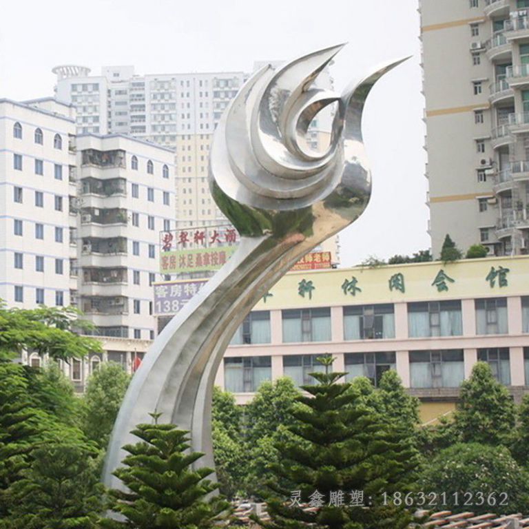 不锈钢海浪雕塑 小区景观雕塑