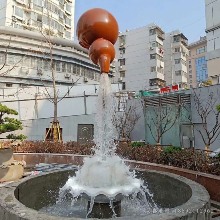 葫芦喷泉雕塑 (2)