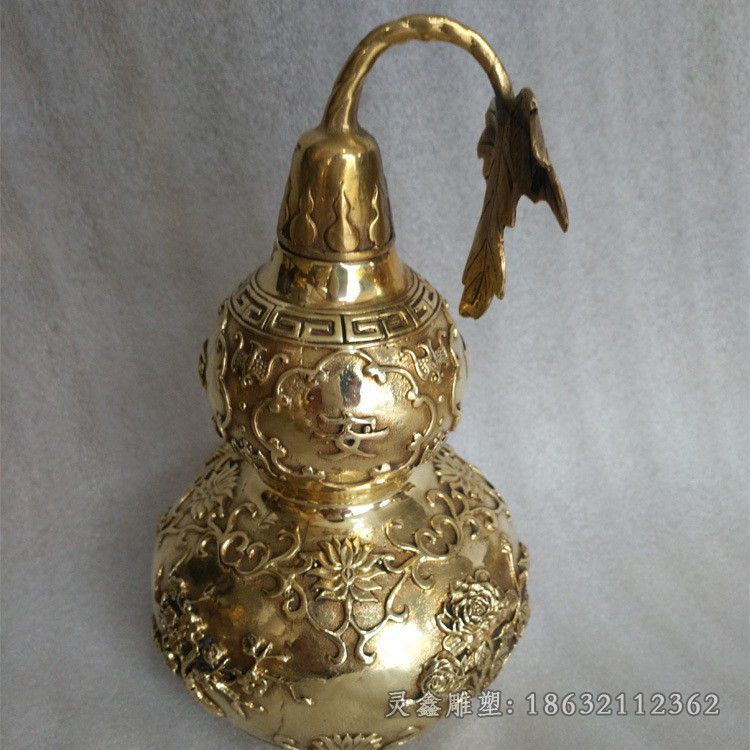 葫芦镇宅葫芦铜雕 (1)