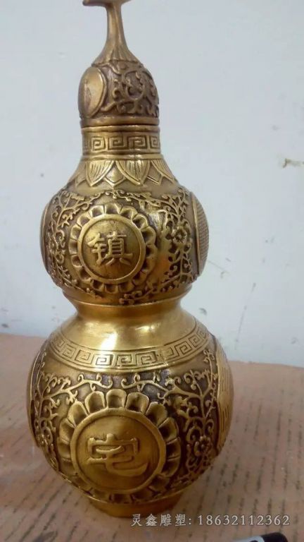 葫芦镇宅招财景观铜雕 (1)