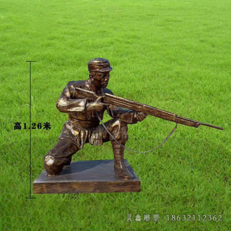 红色文化主题红军铜雕 (4)