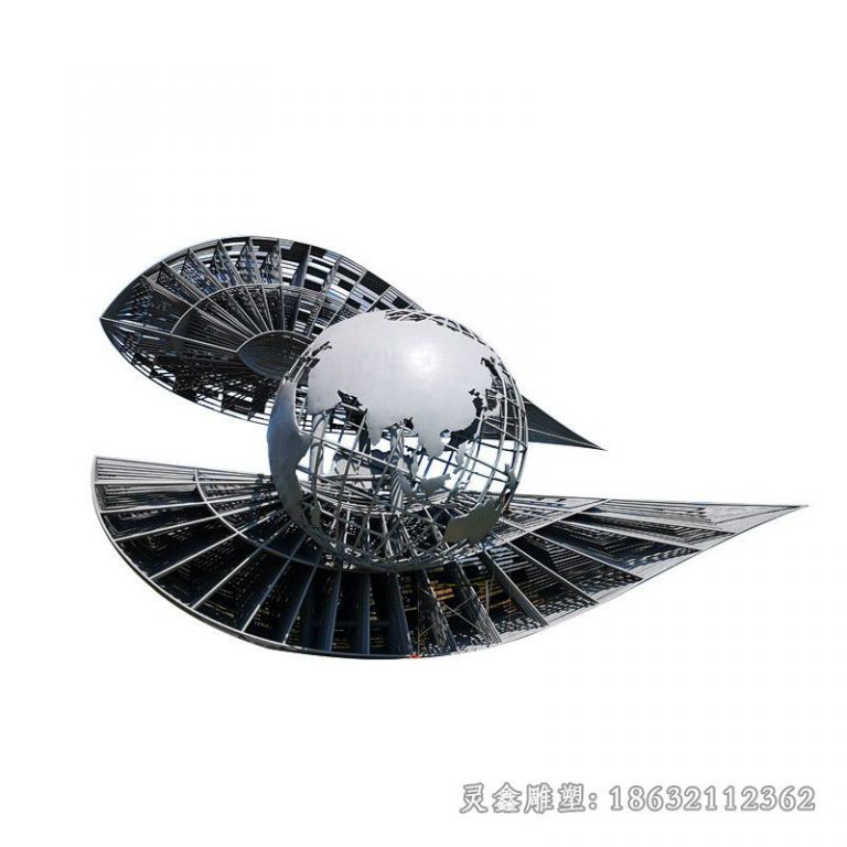 不锈钢创意眼睛雕塑 (1)