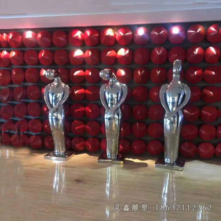 不锈钢吹葫芦丝 广场人物雕塑