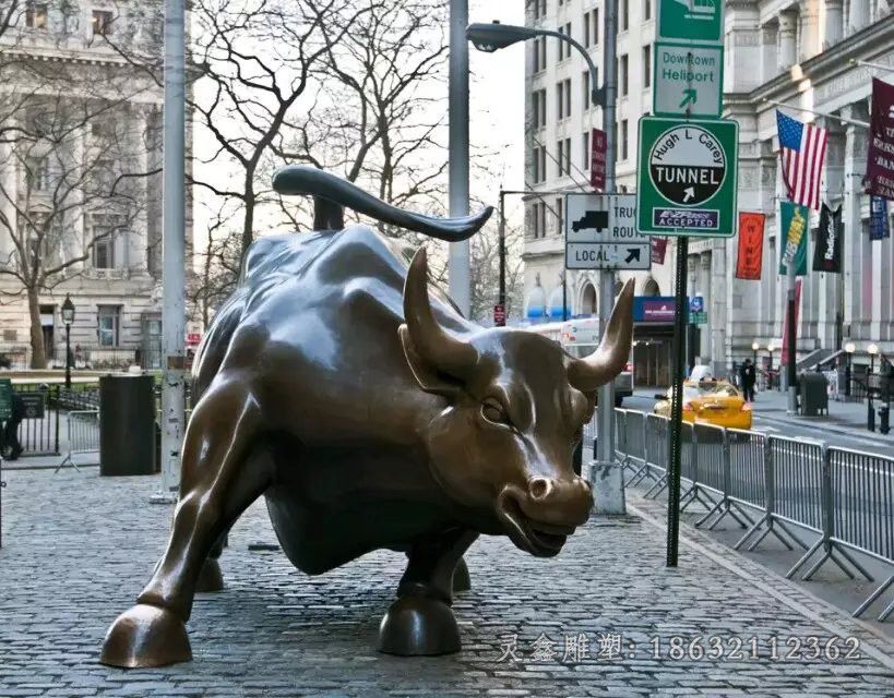 铜牛雕塑，华尔街铜牛 (2)
