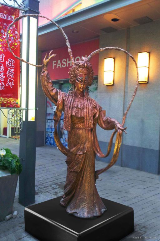 花旦铜雕，广场花旦铜雕 (2)