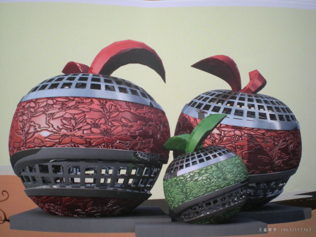 不锈钢苹果雕塑 (4)[2]