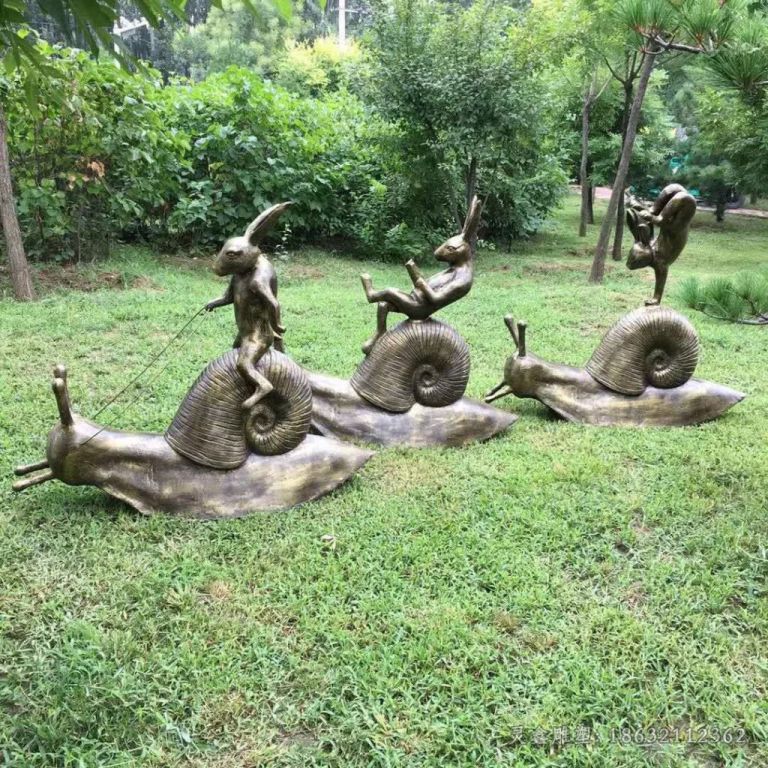 兔子铜雕 (4)