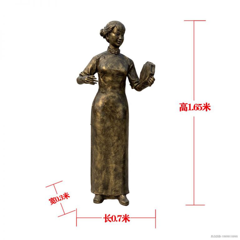 拉二胡人物铜雕 (11)